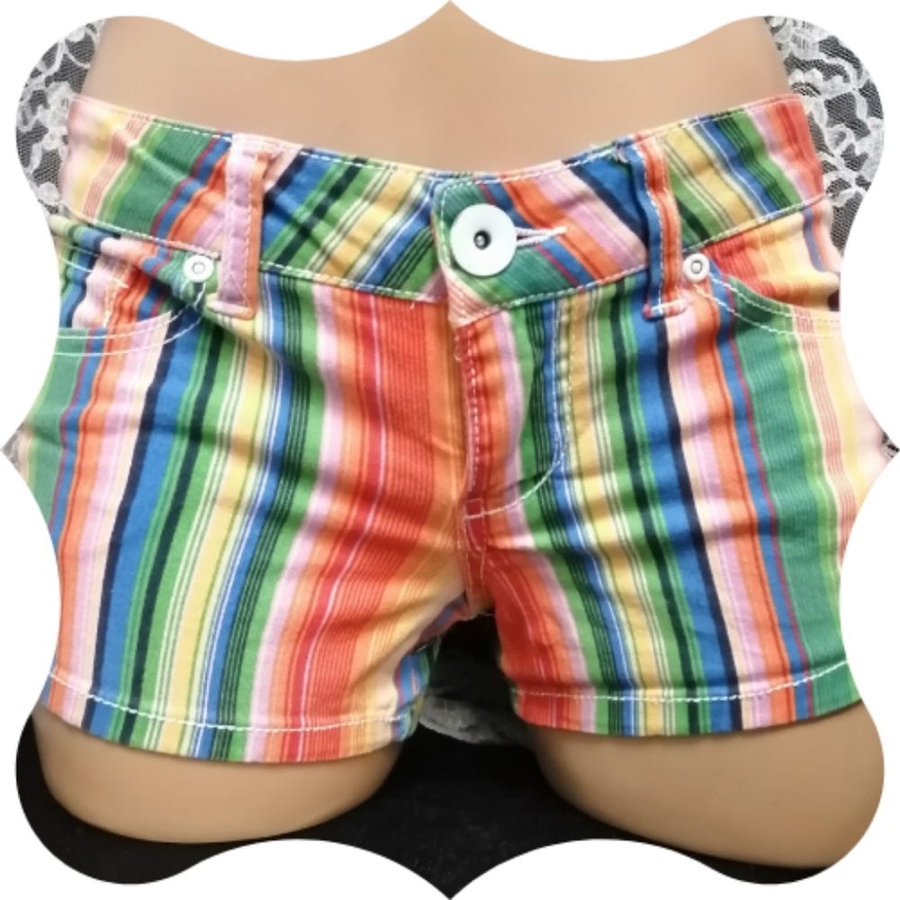 Colorful Striped Shorts - Something Trickie
